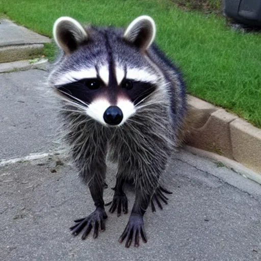 Image similar to a racoon dressed up as link, realistic.