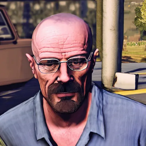 Image similar to walter white in gta 5 as a character