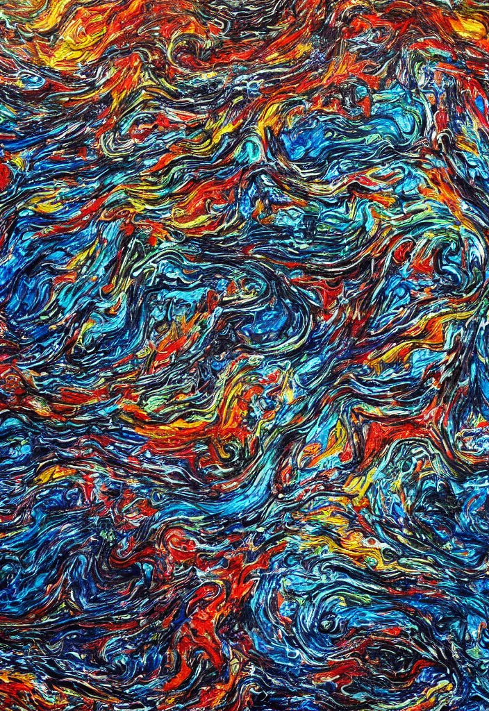 Image similar to highly detailed abstract art about drowning slowly