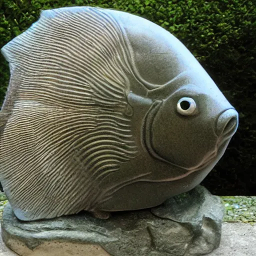 Image similar to fish, but it is a statue