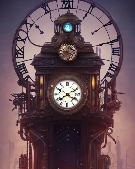 Prompt: male portrait, steampunk clock tower, steampunk city, intricate steampunk gears, complex 3 d render by ilya kuvshinov, peter mohrbacher, greg rutkowski, ryohei hase, dramatic lighting, intricate, highly detailed, sharp focus, luminous, unreal engine, blender, deviant art, masterpiece, ray tracing