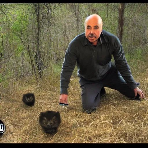 Image similar to dr. phil nighttime dr. phil trailcam footage of dr. phil, spooky, dark, gloomy, dr. phil