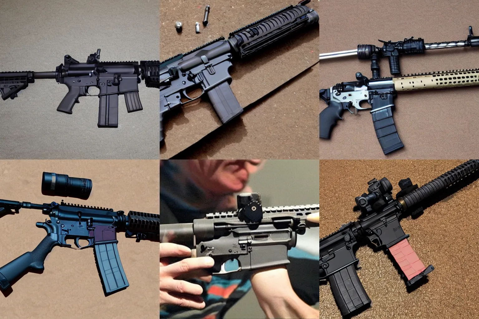 Prompt: AR-15 made out of human organs