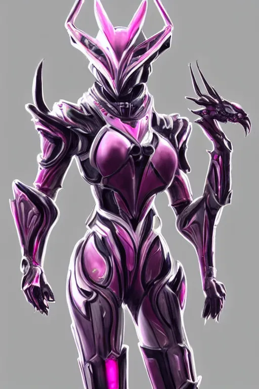 Image similar to galactic sized detailed elegant beautiful stunning quality giantess saryn prime warframe anthro mecha female dragon goddess, pink body, sleek metal head, sleek visor, smooth pink skin, sleek silver armor, bigger than galaxy, sharp paws, epic proportions, epic scale, epic size, warframe fanart, furry, dragon art, goddess, giantess, furaffinity, octane