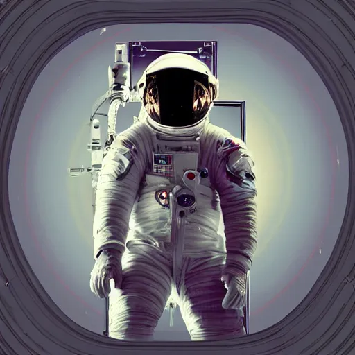 astronaut sticking a fork in an outlet. art deco. 8k Stable Diffusion