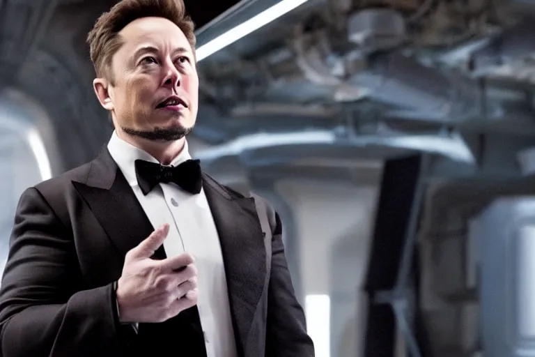 Image similar to Film still of Elon Musk as Tony Stark, Marvel Studios