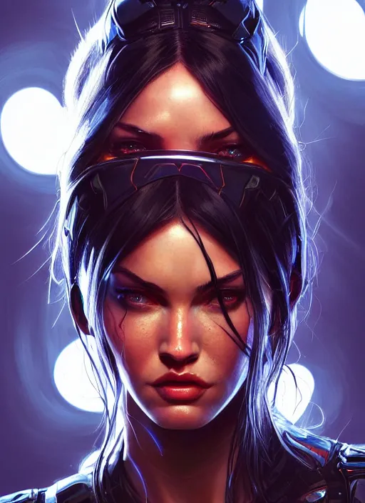 Prompt: portrait of apex legends megan fox, venom intricate, elegant, glowing lights, highly detailed, digital painting, artstation, glamor pose, concept art, smooth, sharp focus, illustration, art by artgerm and greg rutkowski, artey freytag