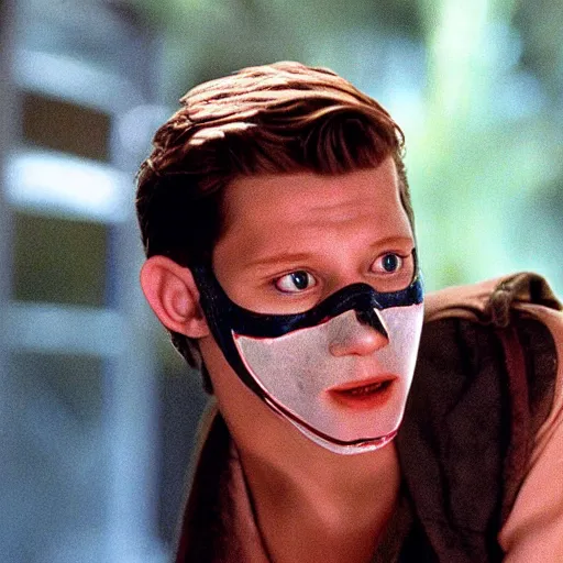 Image similar to tom Holland as The mask (1994)