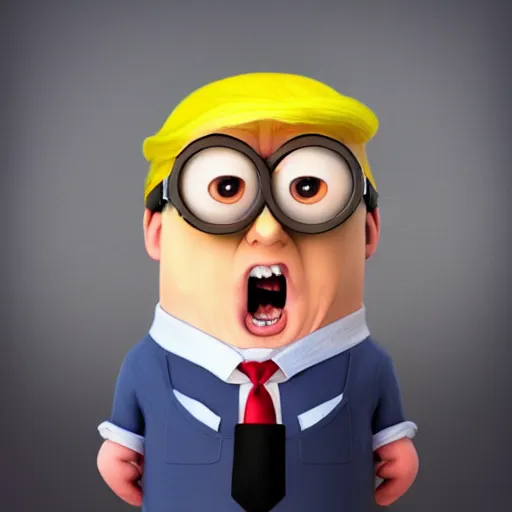 Prompt: trump as a minion, made by stanley artgerm lau, wlop, rossdraws, artstation, cgsociety, concept art, cgsociety, octane render, trending on artstation, artstationhd, artstationhq, unreal engine, 4 k, 8 k,