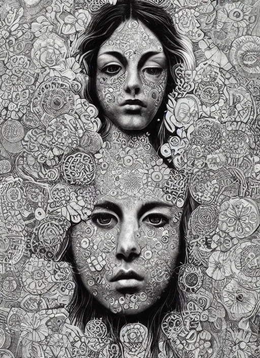 Prompt: Hippie goddess painting by Dan Hillier, trending on artstation, artstationHD, artstationHQ, 4k, 8k