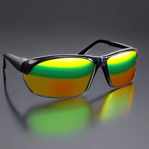sunglasses with lenses made of reflective stained glass | Stable