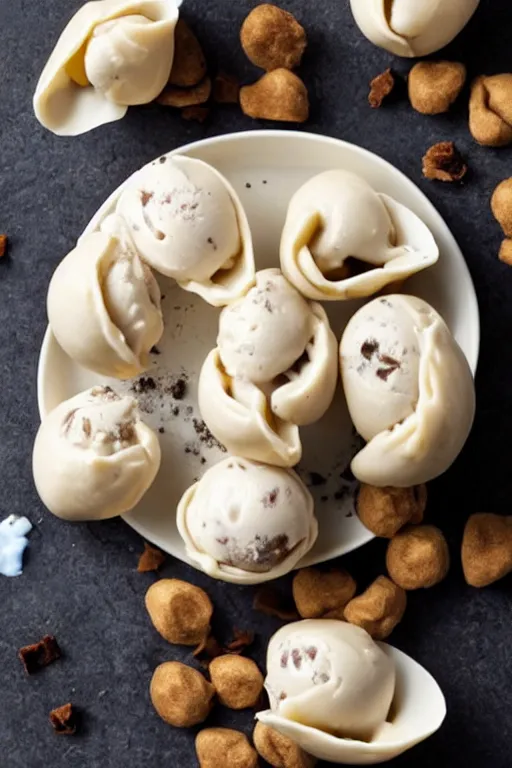 Image similar to ben and jerry's pelmeni flavoured ice cream