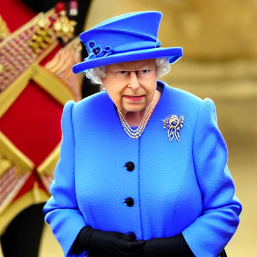 Image similar to queen elizabeth reptilian leader