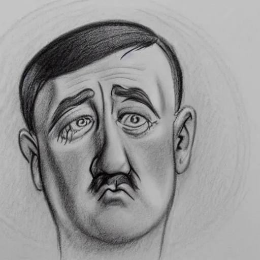 Image similar to milt kahl pencil sketch of adolf hitler