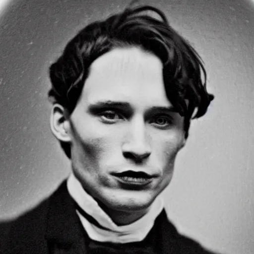 Image similar to early victorian headshot photograph of a mix between cillian murphy, tom hardy and tom hiddleston, very grainy, blurry, 1 8 4 0 s, 1 8 5 0 s, realistic face, rare