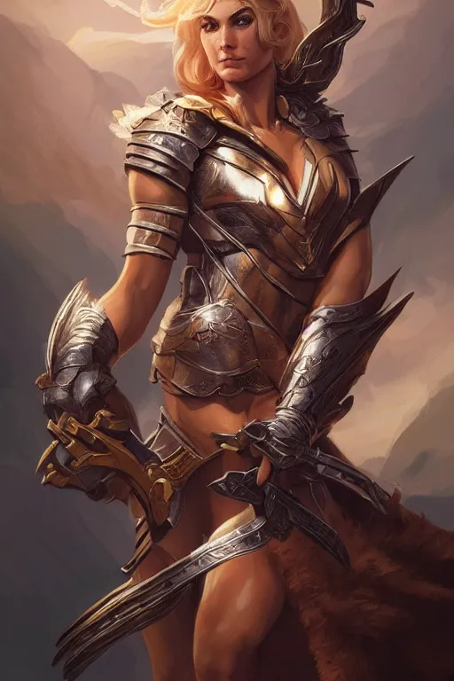 Image similar to amazon valkyrie athena, d & d, fantasy, portrait, highly detailed, headshot, digital painting, trending on artstation, concept art, sharp focus, illustration, art by artgerm and greg rutkowski and magali villeneuve