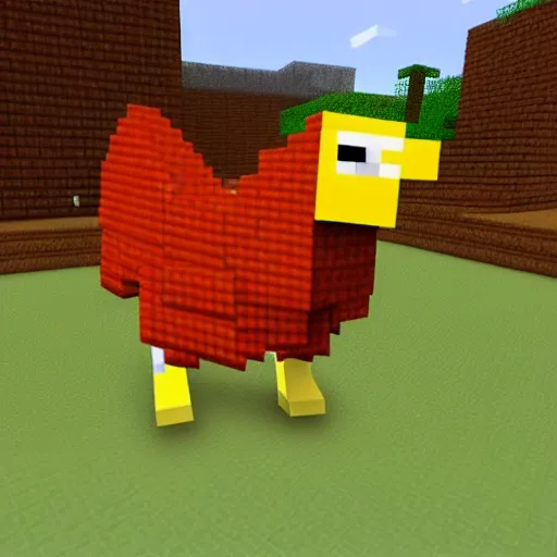 Image similar to chicken minecraft skin