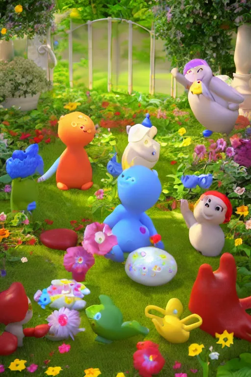 Image similar to in the night garden 3 d blender model high resolution