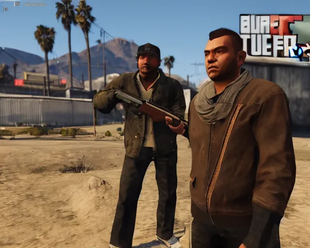 Image similar to Buryat hunter in GTA V, unreal engine 5, 8K, gameplay