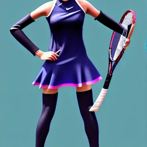 Prompt: a tennis dress from the future. Warhammer style with armor shields. designed by H.R. Giger