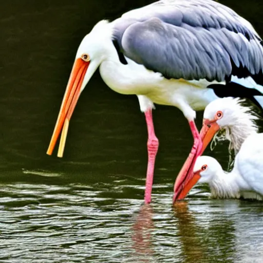 Prompt: an old man arguing with a stork, the stork is winning, stork is shouting at the old man, award-winning photograph, national geographic, trending on Facebook