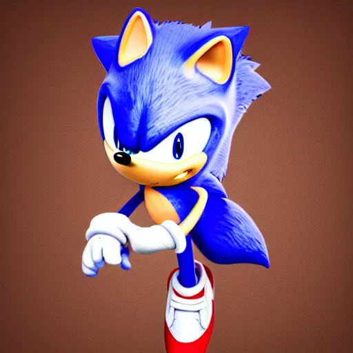 Prompt: sonic the hedgehog as a giga chad, digital art, high quality, portrait