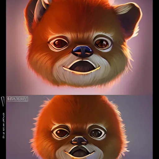 Image similar to face icon stylized minimalist ewoks, loftis, cory behance hd by jesper ejsing, by rhads, makoto shinkai and lois van baarle, ilya kuvshinov, rossdraws global illumination