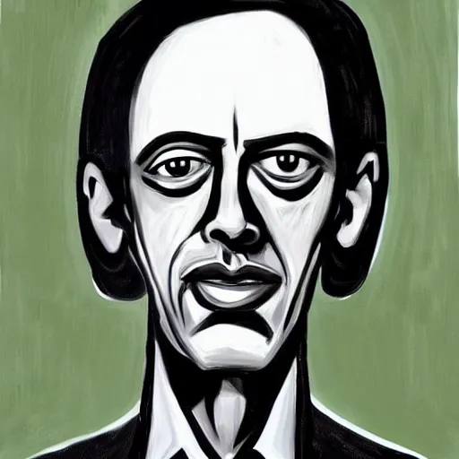 Prompt: portrait art of steve buscemi by oswaldo guayasamin