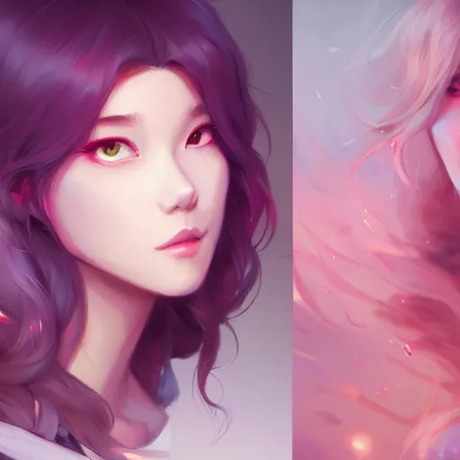 Image similar to a portrait of wlop, pastel, art by lois van baarle and loish and ross tran and rossdraws and sam yang and samdoesarts and artgerm and saruei and disney and wlop, digital art, highly detailed, intricate, sharp focus, trending on artstation hq, deviantart, unreal engine 5, 4 k uhd image