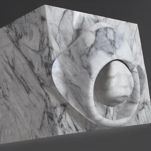 Prompt: light mask, marble, detailed, 8k, glowing, retro book cover, unreal engine,