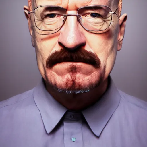 Prompt: real princess peach as walter white, as real person. portrait photography