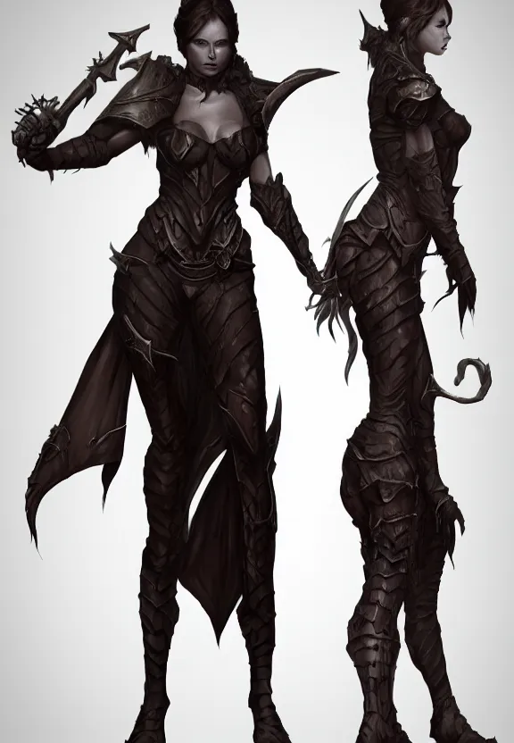 Image similar to dark fantasy female character realistic vfx concept art by