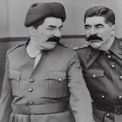 Prompt: Joseph Stalin friendship with dragon,