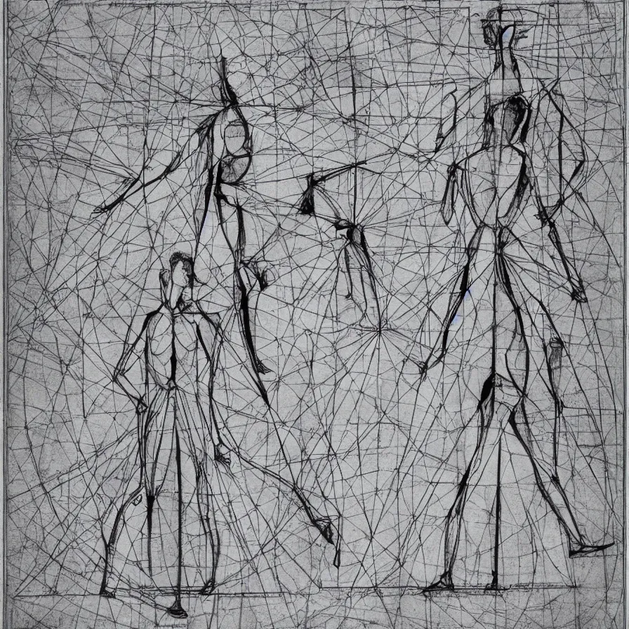 Image similar to the geometry of human body as seen in an ancient alien book