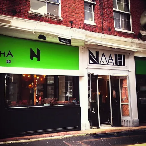 Image similar to “a restaurant called NAHHH on Marylebone High St, all customers are the Incredible Hulk ”