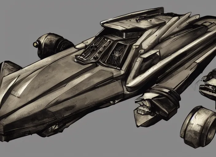 Image similar to dieselpunk batmobile, scifi concept art