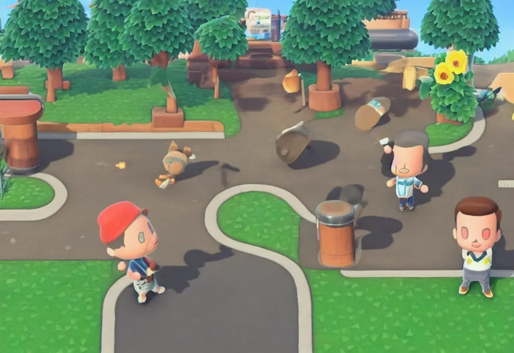 Image similar to elon musk in animal crossing, elon musk in the video game animal crossing, gameplay screenshot, close up, 3 d rendering. unreal engine. amazing likeness. very detailed.