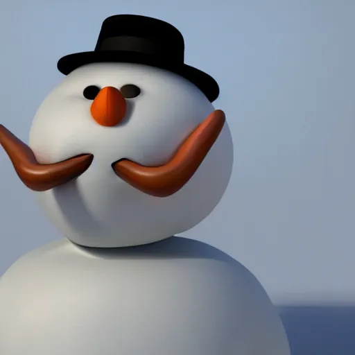 Premium AI Image  A realistic snowman builder set apart against a