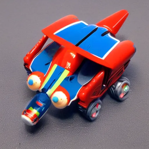 Image similar to plastic toy micronauts microman spaceship vehicle with interchangeable rocket engines and wings