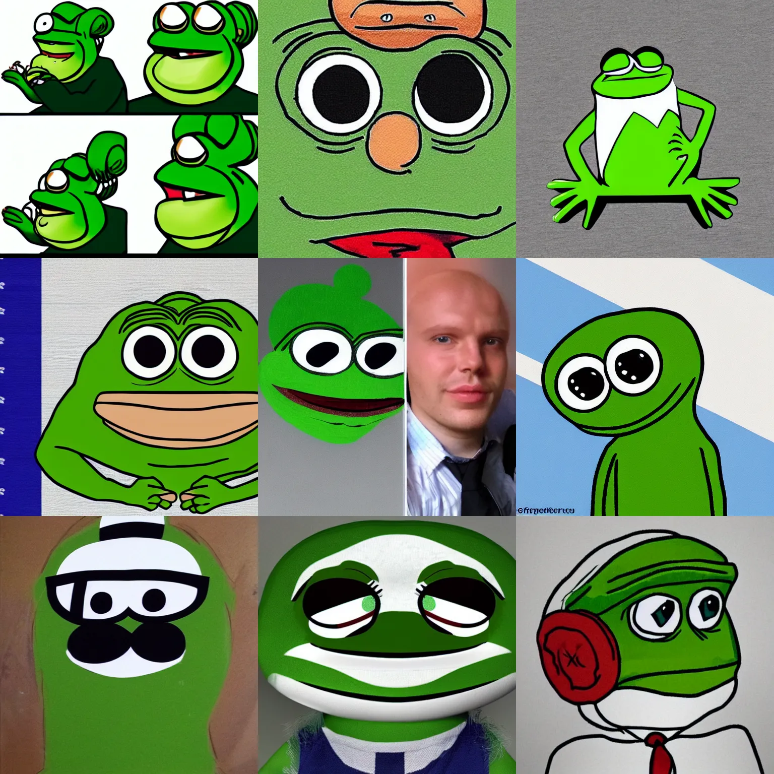 Prompt: pepe the frog as a finnish man