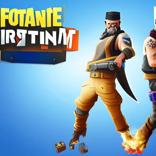 Image similar to oussam ben laden as a fortnite skin