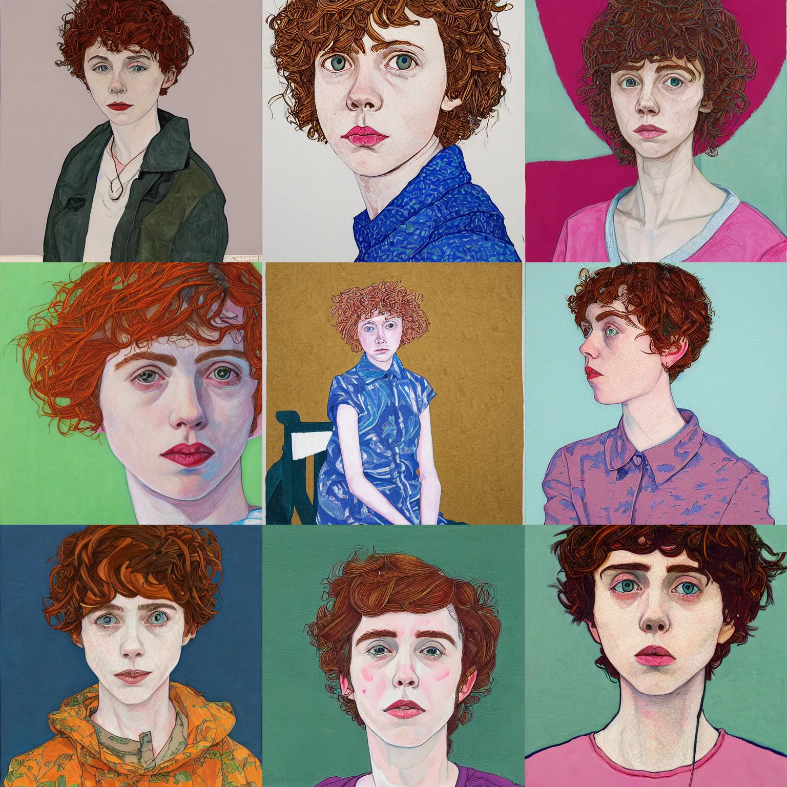 Prompt: portrait of Sophia Lillis by hope gangloff