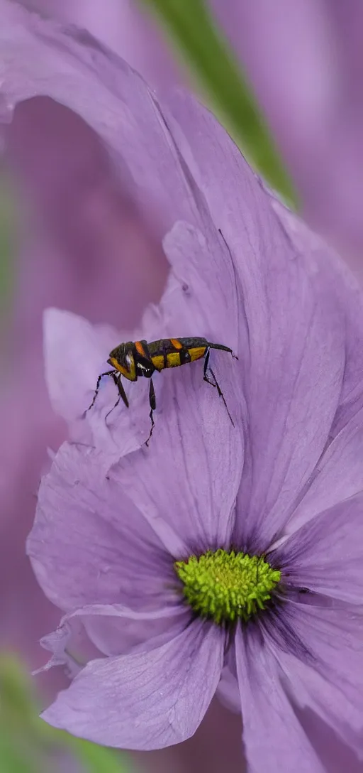 Image similar to flower, insect wing shaped petals, pestilence