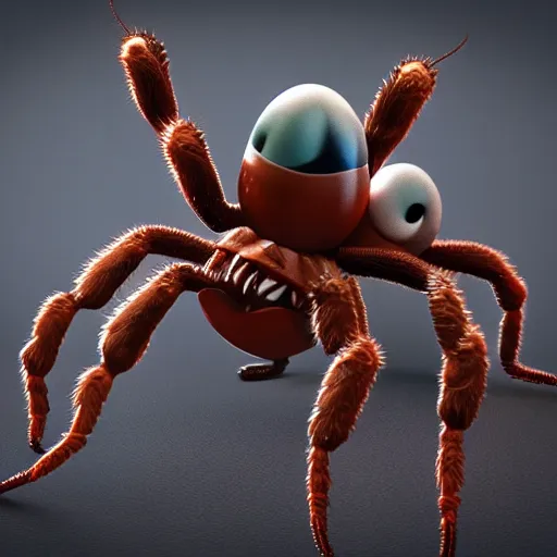 Image similar to spider catterpillar robot, 3 d octane render