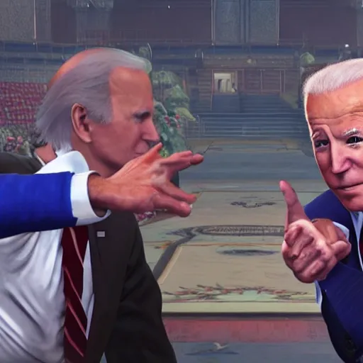 Prompt: joe biden in tekken 7