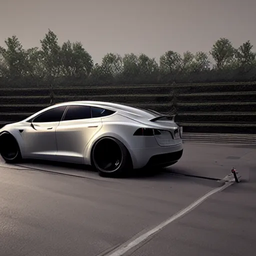 Prompt: 3000-style tuned tesla cars, unreal engine, cinema4D, Greg rutkowski, artstation