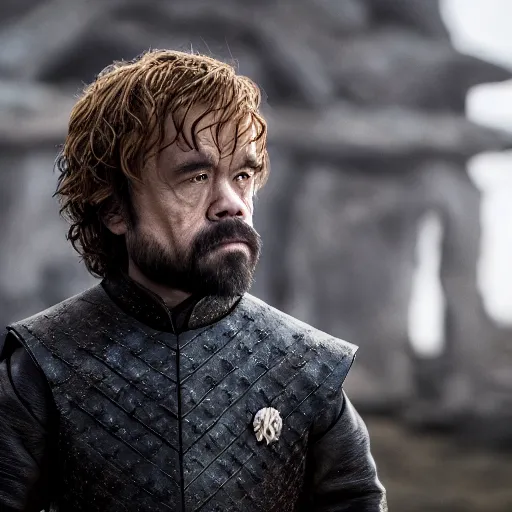 Image similar to justin sun as tyrion in game of thrones, 4 k, epic, cinematic, focus, movie still, fantasy, extreme detail, atmospheric, dark colour, sharp focus