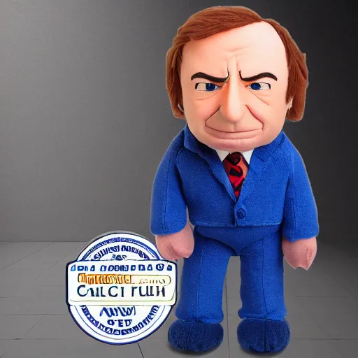 Prompt: saul goodman from better call saul fumo plush, realistic, highly detailed, studio lighting,