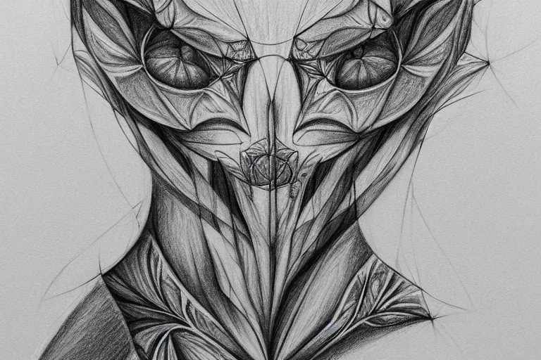 Image similar to graphite and white charcoal on toned paper sketch symmetrical!! portrait of floral! borderlands 3 psycho, intricate, elegant, highly detailed, digital art, artstation, smooth, sharp focus, illustration