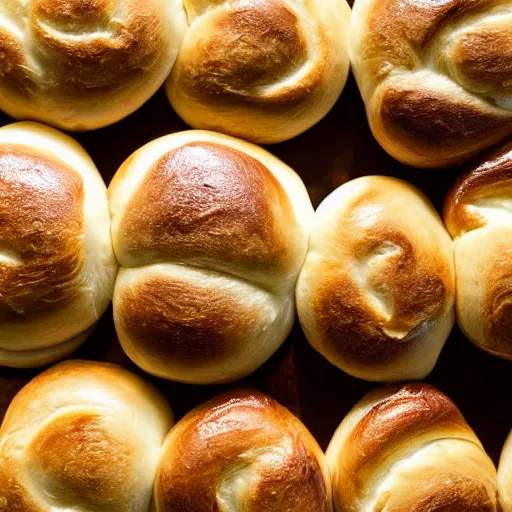 Image similar to very soft and toasted buns, perfectly cooked, no imperfections, studio lighting